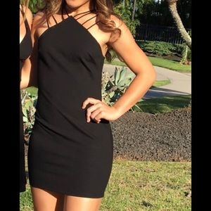 TOBI Black body con dress - small